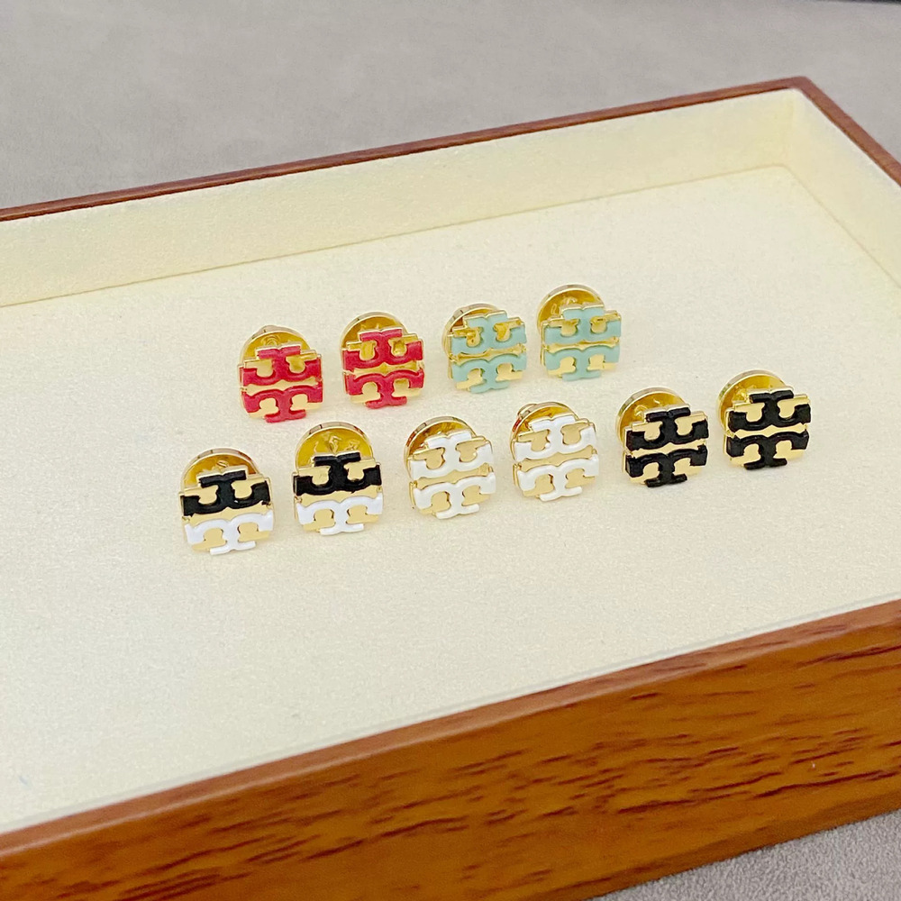 Tory Burch Letter Stud Earrings